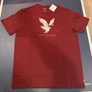 American Eagle Outfitters Burgundy Short Sleeve Tee